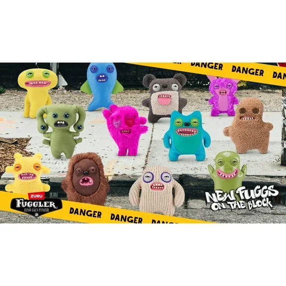Fuggler New Fuggs on the Block 9 inch (Shameless Goof), Funny Ugly Monster Soft Plush Toy by ZURU- New Fuggs on the Block” Edition (Green) - Jaiman Toys