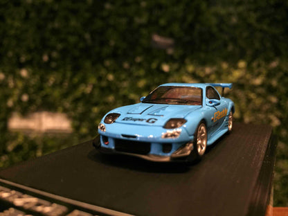 BSC 1:64 Mazda RX-7 FD3S GReddy Edition – Blue Diecast Model Car - Jaiman Toys