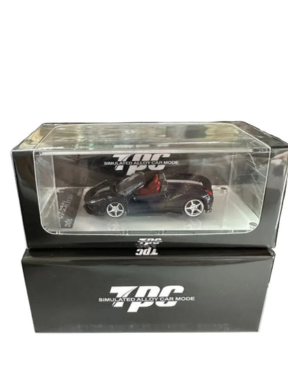 7PC 1:64 Novitec 488 Pista Spyder Model Car Metal Blue - Jaiman Toys