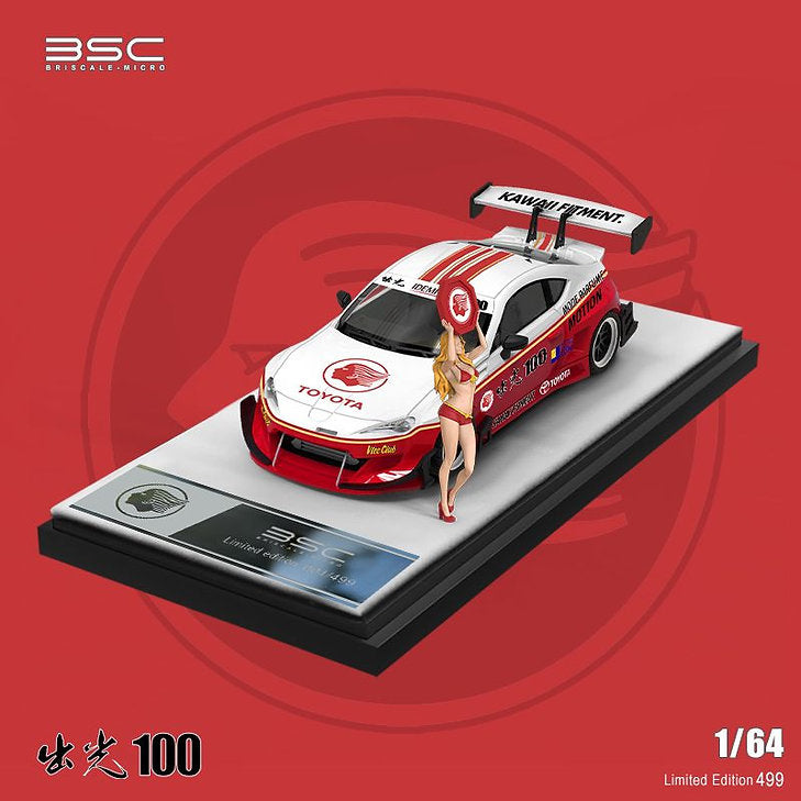 BSC 1:64 Toyota GR86 Idemitsu 100 Racing Edition Die-Cast Model Car with Female Figure | Limited Edition