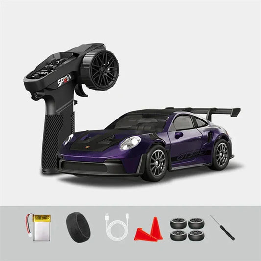 Hstar 1:43 RC Drift Car 2.4GHz 4WD Alloy 20 km/h High-Speed RC Racing Car with Gyro