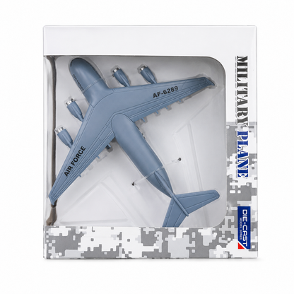 Military Plane 1:500 Scale Die-Cast Aircraft Toy | Air Force Cargo Airplane Model with Rolling Wheels | Collectible Toy Plane for Kids