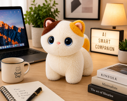 Breatoi! Smart AI Companion Robot Pet | Voice Chat, Emotional Interaction, App-Controlled Desktop AI Robot | Wi-Fi & Bluetooth Interactive Smart Companion for Kids & Adults - Mochi