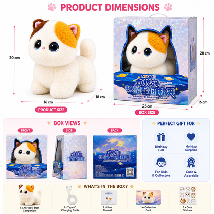 Breatoi! Smart AI Companion Robot Pet | Voice Chat, Emotional Interaction, App-Controlled Desktop AI Robot | Wi-Fi & Bluetooth Interactive Smart Companion for Kids & Adults - Mochi