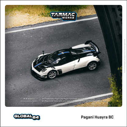 Tarmac Works GLOBAL64 1:64 Pagani Huayra BC Bianco Benny Diecast Model Car (T64G-TL014-WH)