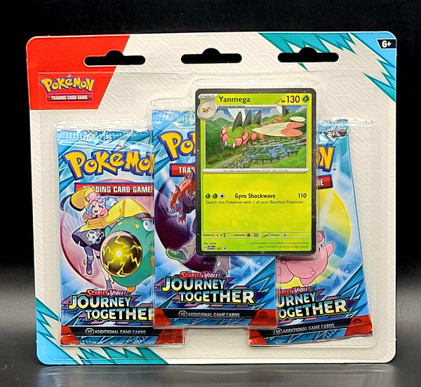 Pokémon Cards Yanmega 130 Scarlet & Violet Journey Together 3-Pack Booster Blister | Trading Card Game Set