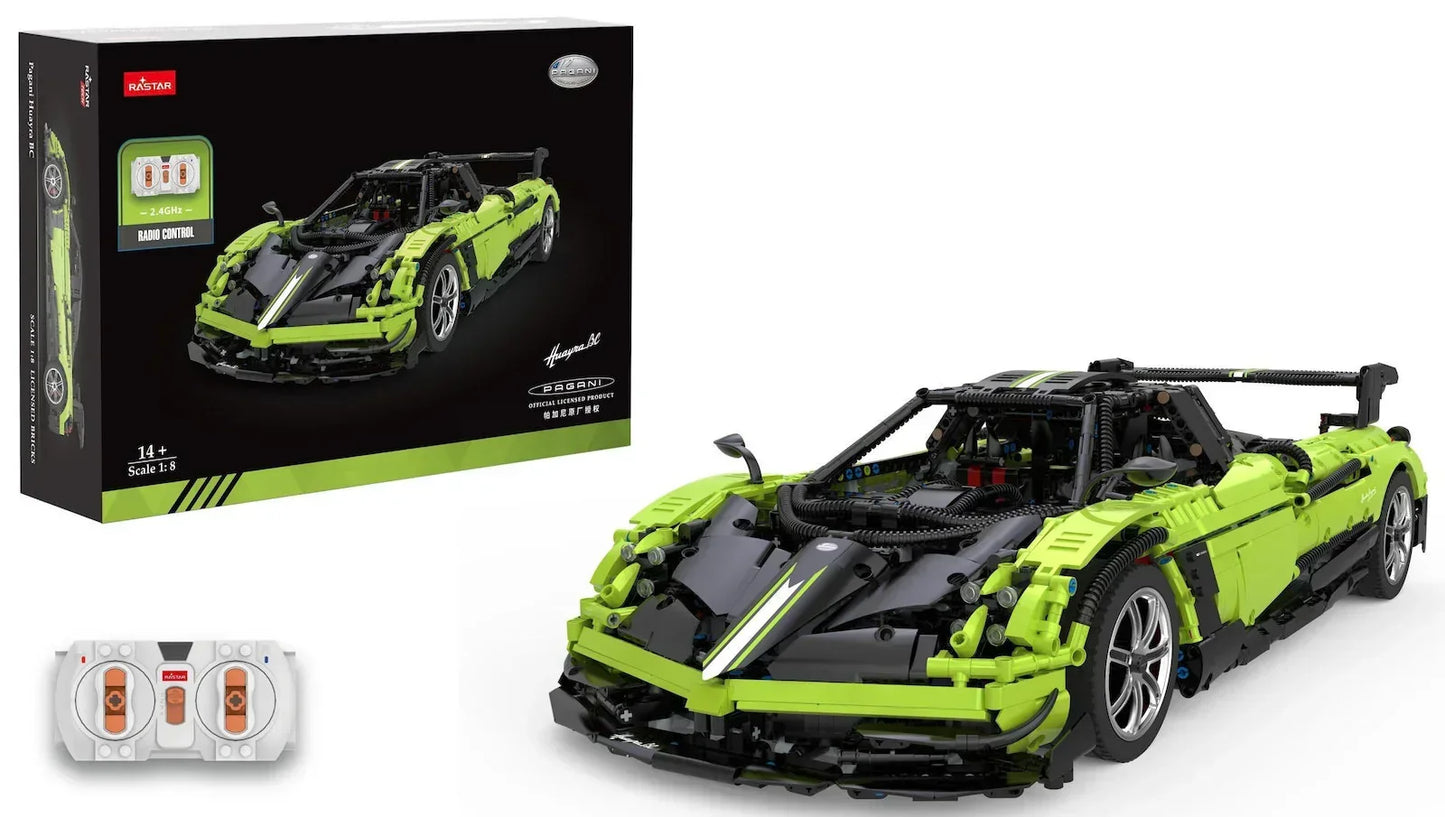 RASTAR Pagani Huayra BC 97900-G RC Building Blocks 1:8 Scale (2899 Pieces) | Licensed Hypercar Model Kit 14+