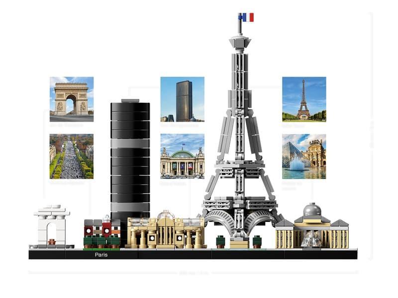 LEGO Architecture 21044 Paris Skyline, Collectible Model Building Kit with Eiffel Tower and The Louvre
