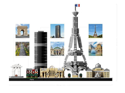 LEGO Architecture 21044 Paris Skyline, Collectible Model Building Kit with Eiffel Tower and The Louvre