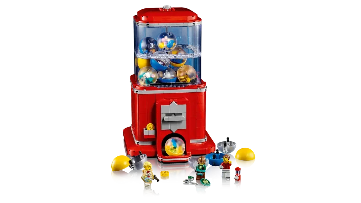 LEGO Ideas 21358 Minifigure Vending Machine – 1,343 Pieces, Collectible Minifigures, Retro Interactive Build