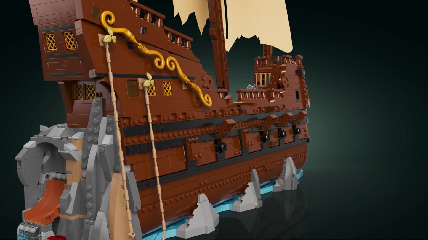 LEGO 21363 Ideas The Goonies Pirate Ship Building Set – Collector Display Model with Minifigures | Premium LEGO Set for Adults