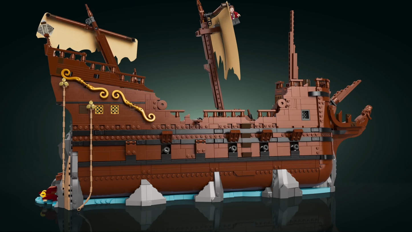 LEGO 21363 Ideas The Goonies Pirate Ship Building Set – Collector Display Model with Minifigures | Premium LEGO Set for Adults