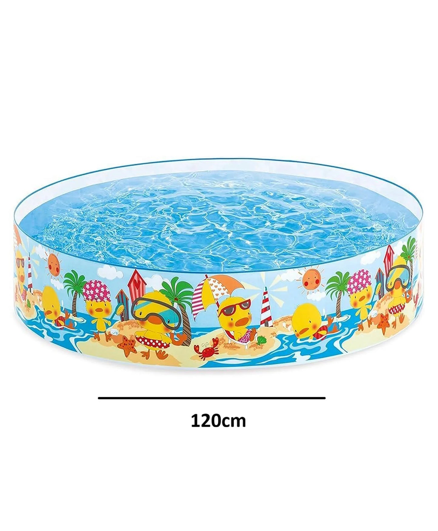 Intex 58477 Duckling Snapset Pool 4 ft – Kids Hard Side Outdoor Garden Splash Pool