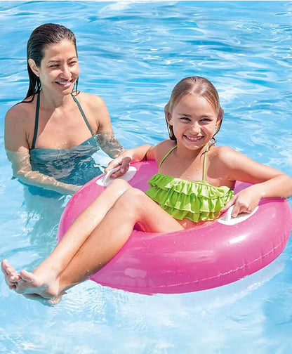 Intex 59258 Inflatable Swim Tube with Two Handles 30 Inch – Kids Pool Float Ring for Ages 8–13, Pack of 1