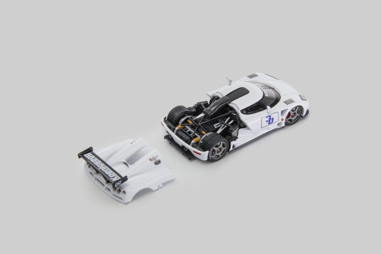 Autobots Model 1:64 Koenigsegg CCGT Die-Cast Model Car | Premium Hypercar Collectible with Opening Rear Section | 3 Variants