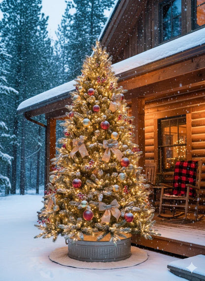 SWEN Napa Grand Christmas Tree | Lush Full Green Premium Grand Festive Tree for Hotels, Homes & Events
