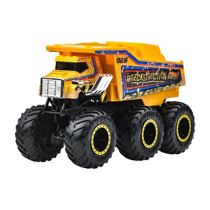 Hot Wheels Monster Trucks Big Rigs Wreckstruction – Construction Dump Truck Monster Vehicle Toy