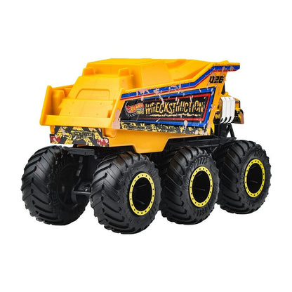 Hot Wheels Monster Trucks Big Rigs Wreckstruction – Construction Dump Truck Monster Vehicle Toy
