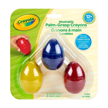 CRAYOLA My First Palm Grip Crayons, 3Ct, Coloring For Toddlers, Multicolor - Jaiman Toys