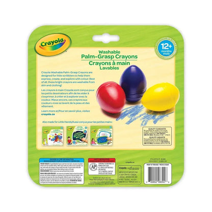 CRAYOLA My First Palm Grip Crayons, 3Ct, Coloring For Toddlers, Multicolor - Jaiman Toys