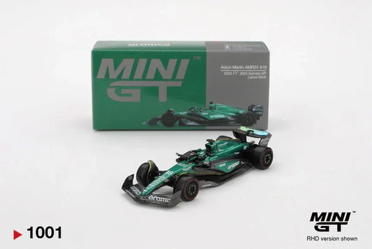 Mini GT 1:64 Aston Martin AMR24 #18 Lance Stroll F1 2024  Diecast Car Model