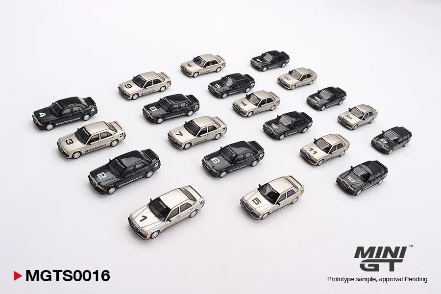 MINI GT 1:64 Mercedes-Benz 190E 2.3-16 1984 Nürburgring Race of Champions Complete Set (20 Cars) Limited Edition 5000 Worldwide Diecast Collector