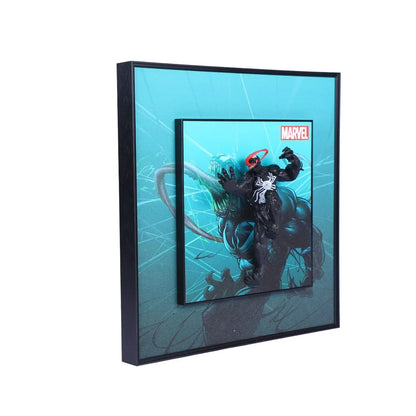 3D Black Venom Action Figure Decorative Wall Frames – 40x40 cm | Dynamic Superhero Wall Art for Marvel Fans & Collectors | Premium Decor & Powerful Gift for Avengers Lovers - Jaiman Toys