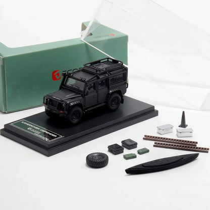 Decode Land Rover Defender 4x4 – White with Accessories | 1:64 Diecast Model Car- 5 Colors