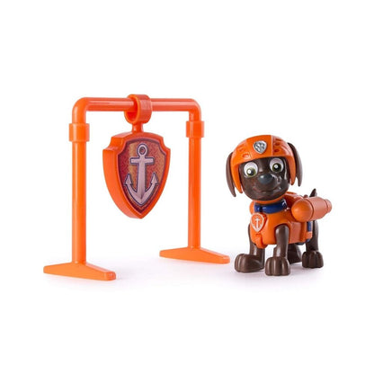 (Damaged Pack) PAW Patrol Zuma Pull Back Pup Figure with Launch Gate | Pull-Back Action Toy for Kids 3+