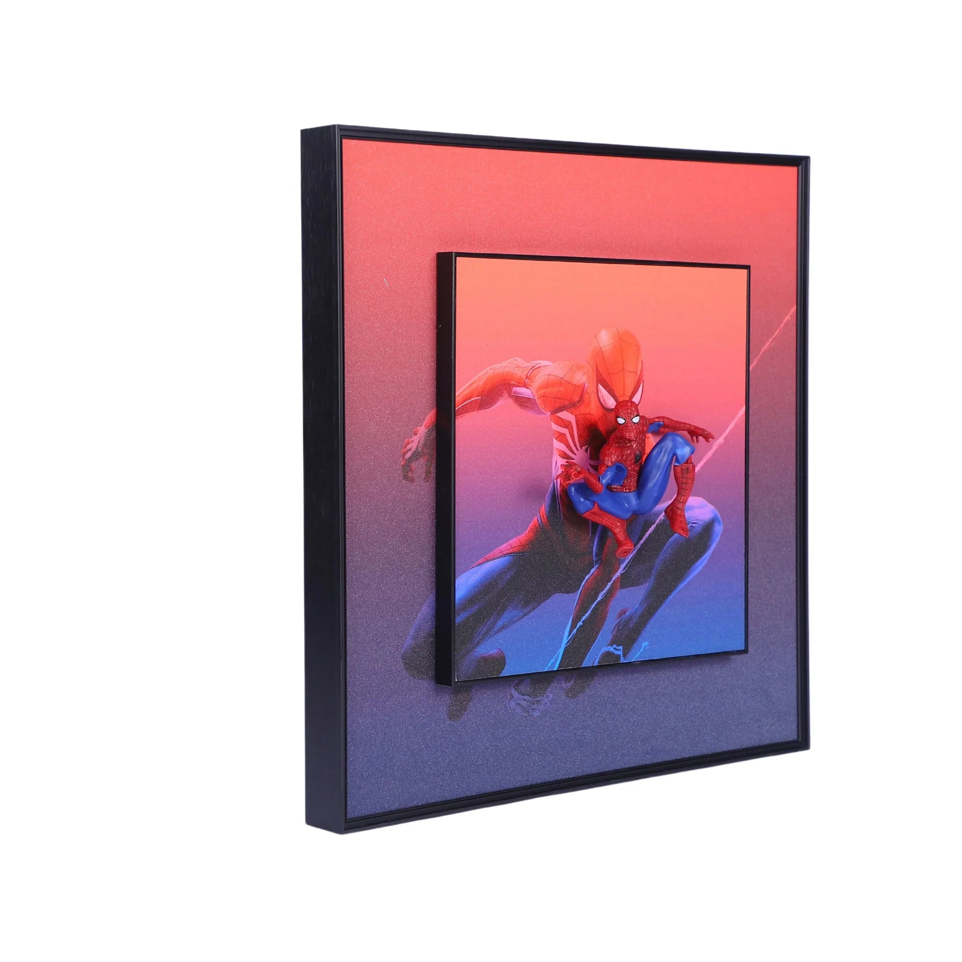 3D Spiderman Action Figure Decorative Wall Frames – 40x40 cm | Dynamic Superhero Wall Art for Collectors - Jaiman Toys