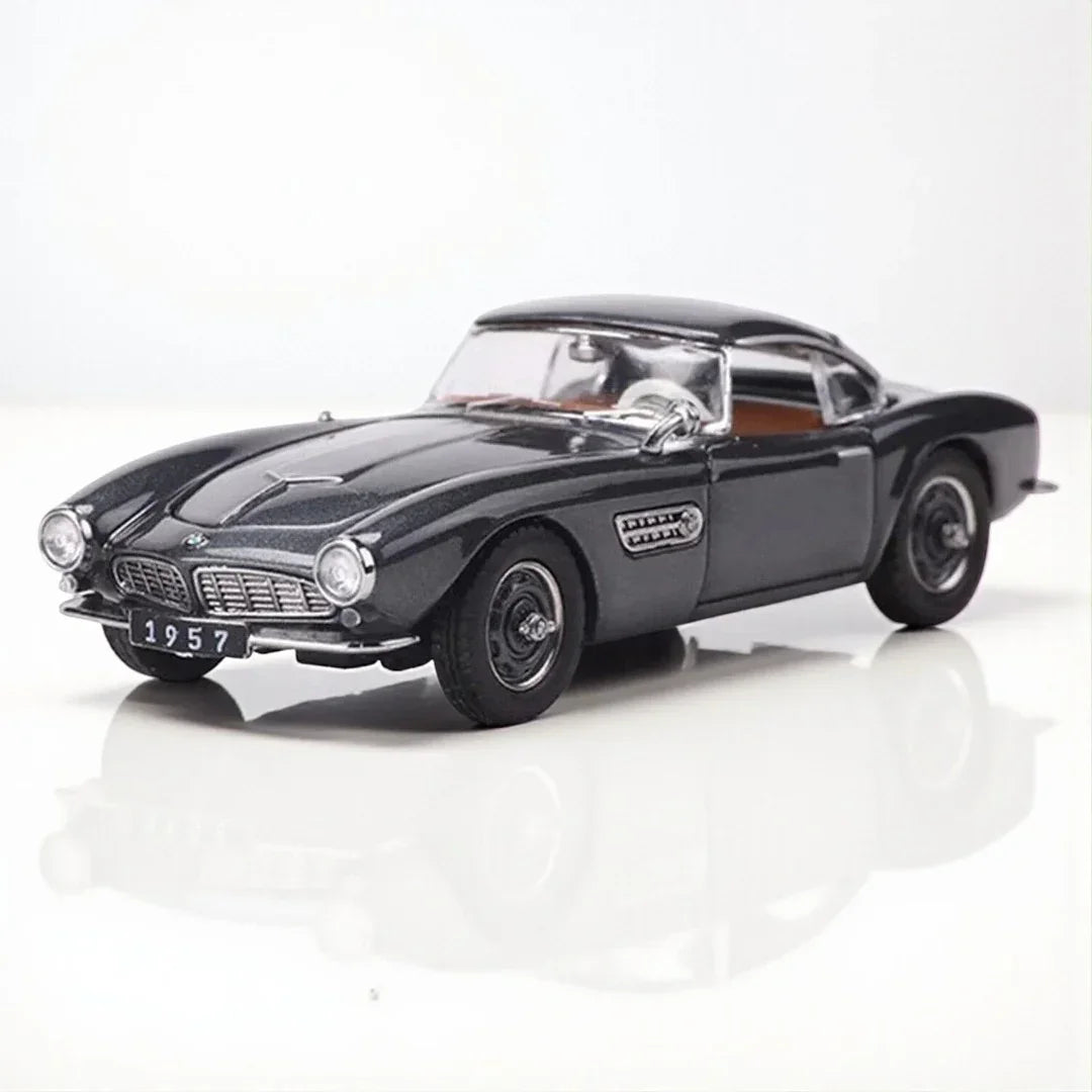 GFCC 1:64  BMW 1957 -507 Convertible HardTop Classic Model Diecast Collect Car-Grey