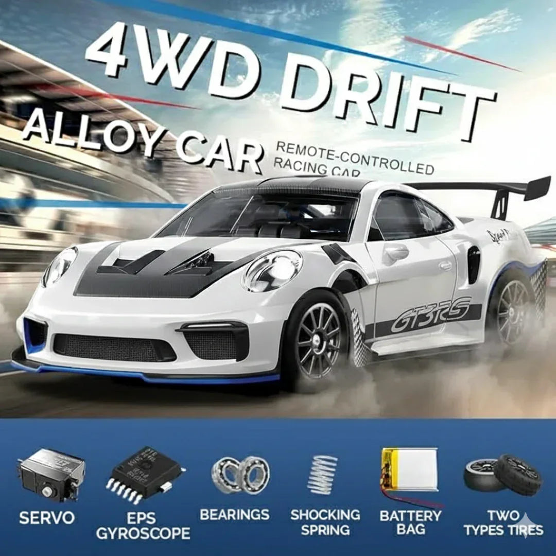 Hstar 1:43 RC Drift Car 2.4GHz 4WD Alloy 20 km/h High-Speed RC Racing Car with Gyro