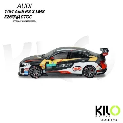 KILO 1:64 Works Audi RS3 LMS TCR 2021  Die-Cast Race Car | 4 Livery Versions | Official Licensed