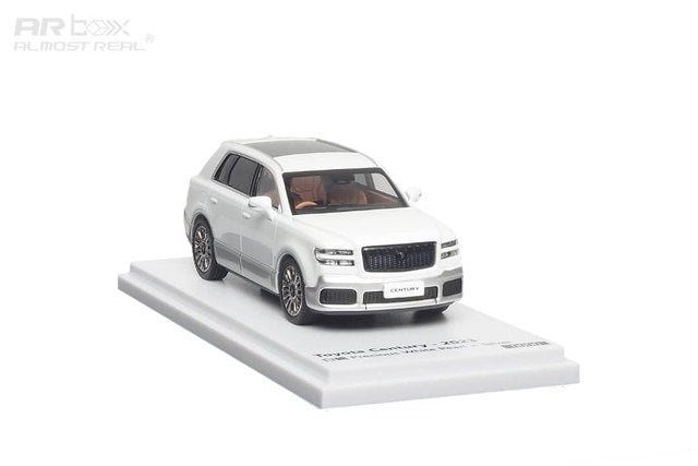 Almost Real AR Box 1:64 Toyota Century SUV G70 White/Silver Die-Cast Model Car | Premium Luxury SUV Collectible