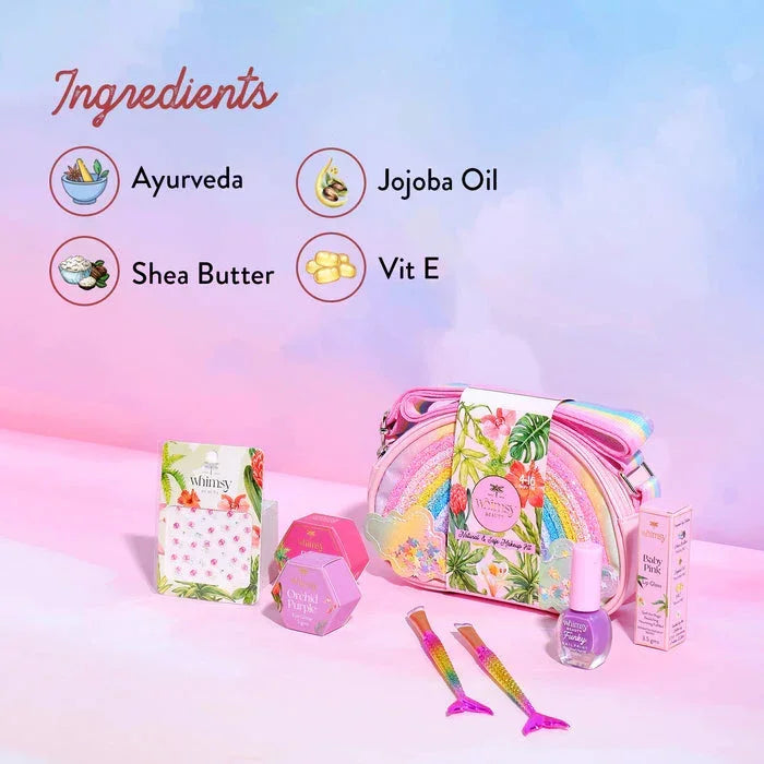 Whimsy Rainbow Sling Bag Beauty Kit Pack of 7 - Jaiman Toys