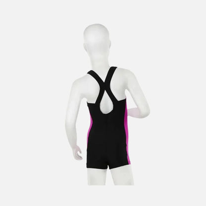 Speedo Girl's Cayla Legsuit Swimwear – Black & Diva, Size 32 | Comfortable & Durable Swimwear - Jaiman Toys