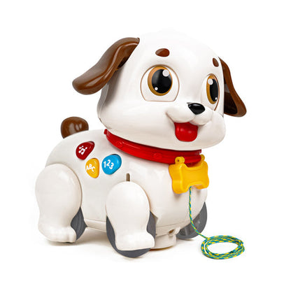 Hola Crawl & Pull Along Learning Puppy – Musical Interactive Baby Toy with Songs, Lights & Educational Buttons (6–36 Months)