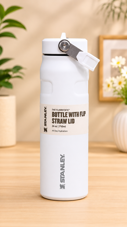 Stanley The FlowState Bottle with Flip Straw Lid 24oz / 710ml Insulated Water Bottle (Assorted Colours)