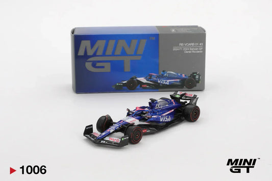 Mini GT 1:64 Racing Duo Diecast Set – RB VCARB F1 Ricciardo Bahrain GP 2024 Diecast Car