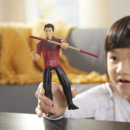 (Damaged Box) Marvel Shang-Chi Action Figure with Bo Staff Accessory 6inch| Marvel Legends of the Ten Rings Collectible Toy for Kids 4+