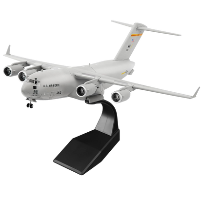 C-17 Globemaster III U.S. Air Force Military Transport Aircraft 1:200 Diecast Model with Display Stand