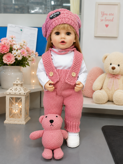 Interactive AI Baby Girl Rosie Cozy Doll with Remote Control, Story Book, Shoes & Sound Features | Talking Doll with Songs, Stories & Learning Fun | Pink Winter Outfit | Gift for Kids 3+ Years
