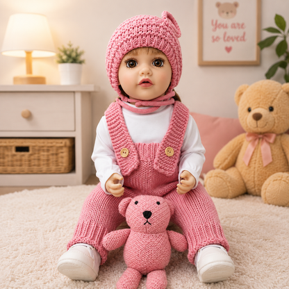 Interactive AI Baby Girl Rosie Cozy Doll with Remote Control, Story Book, Shoes & Sound Features | Talking Doll with Songs, Stories & Learning Fun | Pink Winter Outfit | Gift for Kids 3+ Years