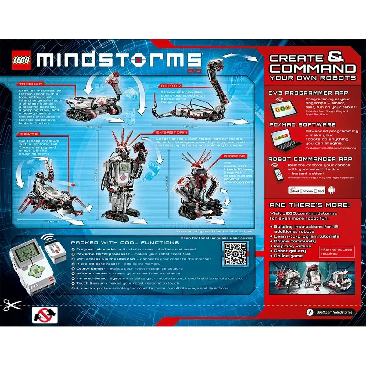LEGO Mindstorms EV3 (31313) Programmable Robot Kit  601 Pieces, Ages 10+, Remote Control