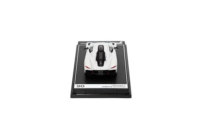 PosterCars 1:64 Koenigsegg Jesko Absolut 06 – Crystal White Acrylic Box | Hypercar League Collection Diecast Model - Jaiman Toys