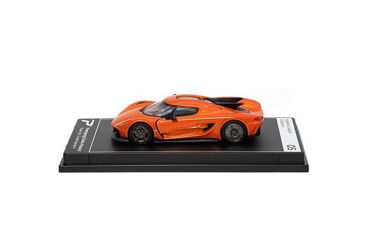PosterCars 1:64 Koenigsegg Jesko Absolut (Orange) Blister Pack – Hypercar League No.5 | Premium Resin Sculpture for Collectors - Jaiman Toys