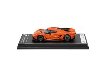 PosterCars 1:64 Koenigsegg Jesko Absolut 05 – Sweet Mandarin Acrylic Box | Hypercar League Collection Diecast Model - Jaiman Toys