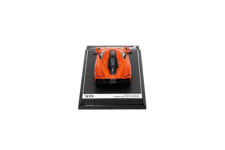 PosterCars 1:64 Koenigsegg Jesko Absolut 05 – Sweet Mandarin Acrylic Box | Hypercar League Collection Diecast Model - Jaiman Toys