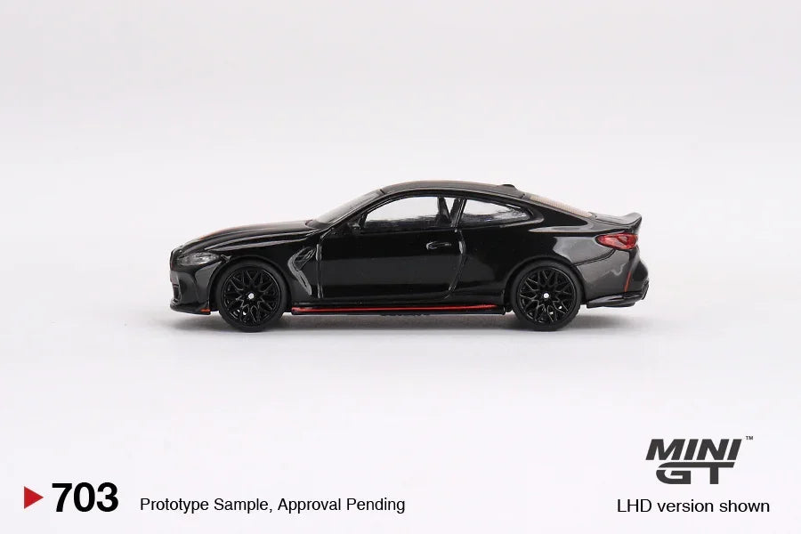 Mini GT 1:64 BMW M4 CSL Black Sapphire – MiJo Exclusives Limited Edition #703 Diecast Model (Blister Pack)