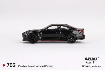 Mini GT 1:64 BMW M4 CSL Black Sapphire – MiJo Exclusives Limited Edition #703 Diecast Model (Blister Pack)